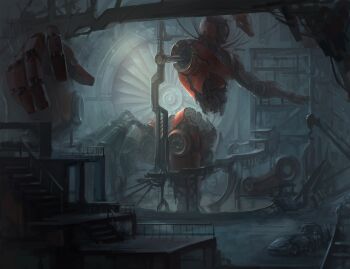 absurdres armor centaur digimon highres mecha mechanization robot sleipmon taur