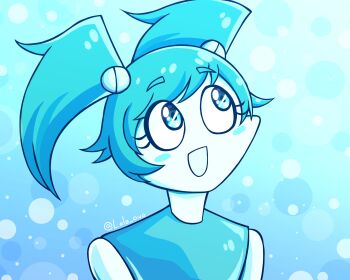 blue_eyes blue_hair highres jenny_wakeman lalo_owo looking_afar my_life_as_a_teenage_robot robot_girl