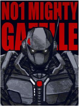 1boy android black_background cyborg f-zero glowing glowing_eyes mighty_gazelle monkii_(mjooolnina) nintendo robot solo upper_body white_eyes