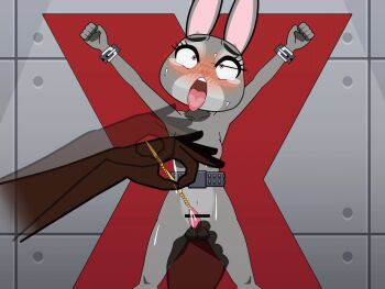 ahegao bdsm bondage bound cum futanari judy_hopps torture urethral_insertion zootopia
