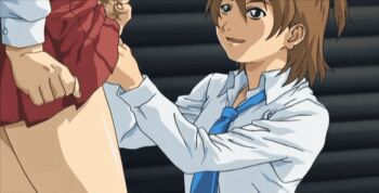 erection handjob iizuka_mika panchira_teacher penis penis_under_dress