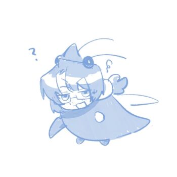 Rule 34 | 1boy, :3, :d, ?, absurdres, antennae, arthropod limbs, beard stubble, blue theme, blush, bug, bug costume, chibi, cockroach costume, facial hair, full body, glasses, gregor's cockroach (project moon), gregor (project moon), greyscale, grin, half-closed eyes, happy, highres, insect costume, limbus company, long hair, looking at viewer, low ponytail, male focus, monochrome, nmhkis, open mouth, parody, parted bangs, photoshop (medium), ponytail, project moon, pun, semi-rimless eyewear, shoes, simple background, sketch, smile, solo, standing, stubble, under-rim eyewear, white background, wings