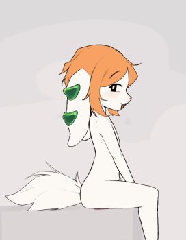 1girl animal_ears animal_nose animated ass black_eyes blush body_fur closed_mouth completely_nude dildo dildo_riding ears_down female_masturbation flat_chest flying_sweatdrops freedom_planet from_side furry furry_female grey_background half-closed_eyes kyu-z loli looking_at_viewer masturbation milla_basset nude object_insertion orange_hair profile sex_toy short_hair simple_background sitting smile snout solo sweat tagme tail ugoira vaginal vaginal_object_insertion video white_fur