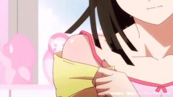 Rule 34 | 10s, 1girl, animated, animated gif, anime screenshot, bakemonogatari, brown eyes, brown hair, female focus, hairband, head tilt, legs, long legs, looking at viewer, lowres, lying, miniskirt, monogatari (series), nisemonogatari, no shoes, off shoulder, on back, sengoku nadeko, sitting, skirt, solo, strap slip, stuffed animal, stuffed toy, thighhighs, twister, white thighhighs, zettai ryouiki