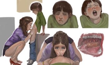 age_difference aged_down comic cum cum_in_mouth doomsatan666 fellatio licking licking_penis moaning older_female_and_younger_male oral penis shota x-ray