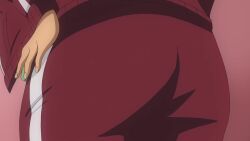 1girl animated anime_screenshot ass ass_focus black_bra black_hair black_panties bouncing_breasts bra breasts butt_crack dark-skinned_female dark_skin female_focus hazakura_hikari highres large_breasts nande_koko_ni_sensei_ga!? nipples panties running see-through_clothes tagme tan tanline thong underwear undressing video white_panties