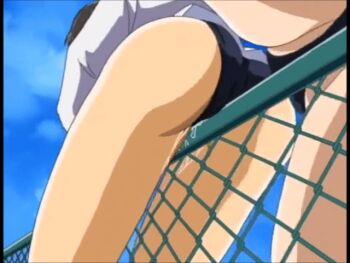 2girls ai_shimai ai_shimai:_futari_no_kajitsu animated animated_gif ass ass_focus black_hair blue_buruma buruma chain-link_fence crotch_rub female_masturbation fence gluteal_fold kitazawa_rumi looping_animation masturbation masturbation_through_clothes multiple_girls okamoto_yumi outdoors public_indecency pussy_juice pussy_juice_trail sky