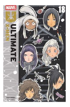 6+girls absurdres animal_ears artist_name bags_under_eyes big_hair black_eyes black_hair blue_eyes blunt_bangs bow brown_eyes brown_hair bug charm_(object) comic_cover copyright_logo copyright_name cover cover_page dark-skinned_female dark_skin dna dragonfly earrings english_text eyepatch fake_animal_ears fluffy_hair grey_bow hair_ornament hairclip heterochromia highres ichiki_hisako ichiki_hisako_(ultimate_x-men_2024) insect jewelry kanon_sainouchi lightning_bolt_earrings lightning_bolt_symbol logo long_hair looking_at_viewer marvel maystorm_(marvel) mori_(marvel) multiple_girls natsu_tsukishima nico_minoru no_eyebrows official_art peach_momoko ponytail portrait psylocke purple_hair purple_lips rabbit_ear_headwear red_eyes short_hair spiked_hair striped_bow ultimate_x-men_(2024) unworn_eyepatch white_hair x-men