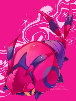 Rule 34 | animal focus, antennae, bug, centipede, colored sclera, full body, gen 5 pokemon, highres, iwasi 29, nintendo, no humans, pink background, pokemon, pokemon (creature), pokemon focus, solo, tail, venipede, yellow sclera