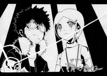 Rule 34 | + +, 1boy, 1girl, bad id, bad pixiv id, couple, digimon, digimon adventure 02, greyscale, hetero, lens flare, monochrome, motomiya daisuke, parody, style parody, tengen toppa gurren lagann, yagami hikari