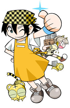 2girls animal_ear_hood animal_ears animal_print apron bike_shorts black_hair black_outline black_tail blue_eyes blush_stickers box brown_footwear cardboard_box closed_mouth coco_(toranoana) colored_inner_hair colored_sclera cub detached_hood double_horizontal_stripe drawstring dutch_angle employee_uniform fake_animal_ears fang full_body green_sclera grey_shorts grin hair_between_eyes hand_on_own_hip headscarf holding holding_box hood hood_down hood_up hoodie horizontal-striped_sleeves horizontal-striped_socks houndstooth kneehighs kotora_(toranoana) light_brown_hair logo_print looking_ahead mukku_(mook-tv) multicolored_hair multiple_girls nonbiri_kotora official_art one_eye_closed open_mouth orange_apron outline parted_bangs print_hoodie profile running second-party_source shirt short_hair short_sleeves shorts simple_background smile socks standing straight_hair striped_clothes striped_fur striped_hood striped_hoodie striped_sleeves striped_socks striped_tail t-shirt tail teeth tenugui thumbs_up tiger tiger_ears tiger_girl tiger_print tiger_tail tora_da_yo. torana toranoana translation_request v-shaped_eyebrows very_short_hair white_background white_eyes white_hood white_shirt white_sleeves wide_sleeves wristband yellow_collar yellow_fur yellow_hood yellow_hoodie yellow_sleeves yellow_socks yellow_tail