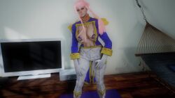 1girl 3d absurdres animated audible_music bikini bikini_top_only breasts breasts_out coat curvy exercising highres indoors large_breasts manon_legrand open_clothes open_coat pink_hair solo sound street_fighter street_fighter_6 swimsuit tagme thick_thighs thighs video virt-a-mate wide_hips