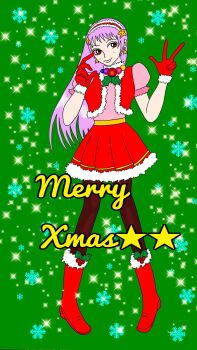 Rule 34 | 1girl, asamiya athena, christmas, coat, dress, female focus, gloves, hairband, highres, long hair, pale skin, purple hair, red eyes, shoes, skirt, smile, standing, star (symbol), the king of fighters, thighs, yukari nesan