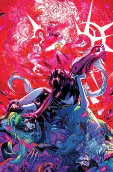 Rule 34 | armor, avengers (series), billy maximoff, black dress, blood, blood on clothes, blood on face, blunt bangs, bodysuit, breasts, brother and sister, character request, cleavage, cleavage cutout, clothing cutout, comic cover, commentary, curly hair, dress, english commentary, father and daughter, father and son, glasses, green bodysuit, green hair, green helmet, green lips, grin, helmet, highres, incoming attack, long hair, lorna dane, magic, magneto, marvel, mask, mother and son, muscular, muscular male, no pupils, official art, open mouth, pauldrons, pietro maximoff, plaid clothes, plaid shirt, polaris (x-men), quicksilver (marvel), red background, red bodysuit, russell dauterman, scarlet witch, shirt, short hair, shoulder armor, siblings, sisters, smile, spiked pauldrons, spikes, superhero costume, teeth, torn bodysuit, torn clothes, underboob, wanda maximoff, white hair, wiccan, x-men