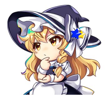 1girl apron back_bow black_hat black_skirt black_vest blonde_hair bow braid chibi chibi_only closed_mouth hair_bow hat hat_bow hat_ornament kirisame_marisa long_hair lowres official_art rotte_(1109) second-party_source side_braid single_braid skirt solo star_(symbol) star_hat_ornament sticker_(medium) thinking touhou touhou_lostword translation_request transparent_background very_long_hair vest waist_apron white_apron white_bow witch_hat wrist_cuffs yellow_eyes