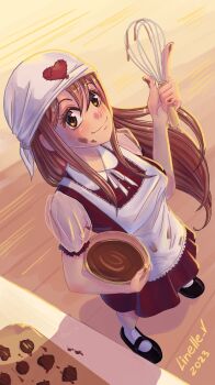 brown_hair chocolate elie_(rave) linelle_v long_hair rave_(mashima) resha_valentine smile