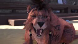 1boy 3d 3girls aerith_gainsborough aerith_gainsborough_(pink_mermaid) angry animated arm_tattoo ass audible_speech beach belt bikini bikini_skirt bikini_top_only black_hair breasts brown_eyes brown_hair cleavage costa_del_sol cutscene dark-skinned_female dark-skinned_male dark_skin earrings english_audio english_text final_fantasy final_fantasy_vii final_fantasy_vii_rebirth final_fantasy_vii_remake flower flower_on_head frilled_bikini frills bad_tag hair_ribbon hand_on_own_hip high_heels highres jewelry large_breasts leaning_forward legs lips long_legs medium_breasts midriff multicolored_bikini multiple_boys multiple_girls official_alternate_costume orange_bikini palm_tree pink_bikini red_eyes red_xiii ribbon sandals screencap shorts smile sound square_enix striped_bikini striped_clothes subtitled sunset swimsuit tattoo thighs tifa_lockhart tifa_lockhart_(shining_spirit) tree two-tone_bikini video video_game video_game_screencap yellow_eyes yuffie_kisaragi yuffie_kisaragi_(summer_orange)