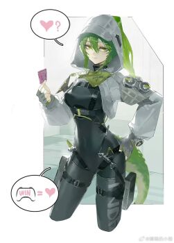 arknights arknights:_endfield fluorite_(arknights) green_tail highres snake_girl