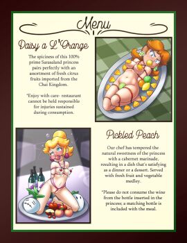2021 2girls alcohol angry apple aqua_eyes arms_behind_back ball_gag bdsm blonde_hair blue_eyes blush bondage bottle bound breast_bondage breasts brown_hair cherry ear_piercing earrings english_text feet female_focus food freckles fruit gag gagged grapes hypnosis jewelry kneeling large_breasts lemon lime_(fruit) lips lying mario_(series) medium_breasts medium_hair menu mind_control multiple_girls napkin navel nintendo nude orange_(fruit) peach piercing plate plume ponytail princess_daisy princess_peach pussy rope shaxbert shiny_skin short_hair short_ponytail sliced super_mario_bros._1 super_mario_land table teeth thick_thighs thighs turnip vegetable whipped_cream