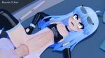 1boy 1girl 3d ahegao ahoge animated black_choker black_gloves blue_eyes blue_hair blue_nails blush blush_stickers choker clenched_teeth clothed_female_nude_male clothed_sex crop_top cybra_(gs-mantis) cybra_(mantis-x) deep_penetration erection fingerless_gloves fingernails functionally_nude gloves gs-mantis hetero highres huge_penis large_insertion large_penis lipstick loli long_fingernails long_hair lying makeup measuring midriff moaning nail_polish naughty_face navel nude on_back one_eye_closed open_mouth original penis penis_measuring pink_lips pussy ruler saliva seductive_smile sex shiny_skin elbow_gloves size_difference smile sound spread_legs standing stomach_bulge sunglasses sunglasses_on_head teeth thighhighs tongue tongue_out unfinished uvula vaginal veins veiny_penis video wink x-ray