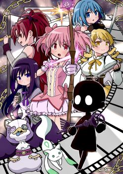 6+girls :o a-q_(madoka_magica) akemi_homura akemi_homura_(magical_girl) antenna_hair arrow_(projectile) back_ribbon bare_shoulders beret black_bow black_capelet black_corset black_gloves black_hair black_hairband black_hat black_wrist_cuffs blonde_hair blue_hair bow bow_(weapon) bowtie bubble_skirt cape capelet center_frills chain chest_jewel closed_mouth collared_cape collared_capelet collared_dress collared_shirt commentary_request corset detached_sleeves determined dot_nose drawing_bow dress dress_bow drill_hair energy_arrow explosive expressionless fighting_stance fingerless_gloves flower frilled_dress frilled_skirt frilled_sleeves frills from_behind gem gloves glowing glowing_weapon gold_chain grenade grey_capelet grey_sleeves gun hair_between_eyes hair_bow hairband happy hat hat_feather highres holding holding_arrow holding_bow_(weapon) holding_grenade holding_gun holding_key holding_polearm holding_sword holding_weapon jitome kaname_madoka kaname_madoka_(magical_girl) key layered_sleeves light_blush light_rays long_sleeves looking_ahead looking_at_viewer looking_back magical_girl magical_musket mahou_shoujo_madoka_magica mahou_shoujo_madoka_magica_(anime) mahou_shoujo_madoka_magica_magia_exedra miki_sayaka miki_sayaka_(magical_girl) miniskirt multiple_girls namae_(magia_exedra) nighthawk_(madoka_magica) open_mouth oversized_object parted_lips pink_bow pink_dress pink_eyes pink_flower pink_gemstone pink_hair pleated_skirt polearm ponytail puffy_long_sleeves puffy_short_sleeves puffy_sleeves purple_bow purple_bowtie purple_eyes red_dress red_hair ribbon riuriumagi sakura_kyoko sakura_kyoko_(magical_girl) shield shirt short_dress short_hair short_sleeves short_twintails skirt skirt_under_dress sleeveless sleeveless_dress smile space square_neckline sword tareme tomoe_mami tomoe_mami_(magical_girl) tsurime twin_drills twintails two-tone_capelet weapon white_cape white_dress white_gloves white_ribbon white_shirt white_skirt white_sleeves wrist_cuffs yellow_bow yellow_bowtie yellow_eyes yellow_skirt