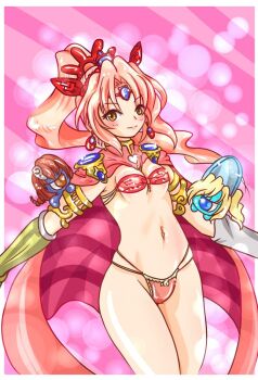 1girl closed_mouth cosplay final_fantasy final_fantasy_iv final_fantasy_iv:_the_after_years long_hair looking_at_viewer pink_hair porom saga smile