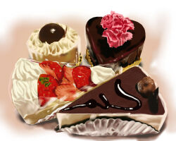 Rule 34 | cake, chocolate cake, food, food focus, fruit, no humans, original, sakurashio (coolmoon), strawberry