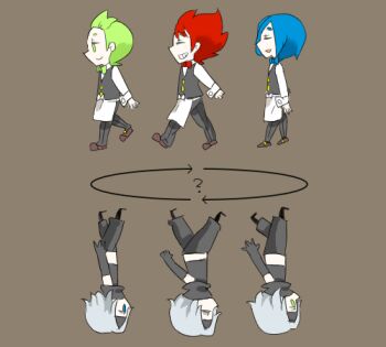 Rule 34 | 10s, 3boys, blue eyes, blue hair, chili (pokemon), cilan (pokemon), cress (pokemon), green eyes, green hair, lowres, male focus, multiple boys, nintendo, pokemon, pokemon bw, red eyes, red hair, shadow triad, white hair