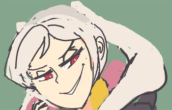 Rule 34 | davewaterfalls, female robin (fire emblem), fire emblem, fire emblem awakening, grima (fire emblem) (female), nintendo, possessed, red eyes, seductive gaze, seductive smile, smile, twintails, unfinished, white hair