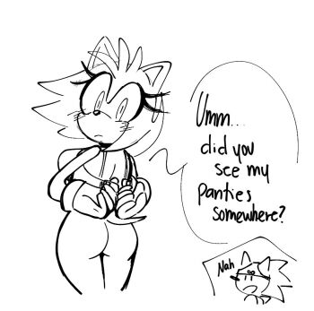1girl :c :d amy_rose ass back bare_back blush bottomless bra bracelet chibi curvy eyelashes gloves hairband hetero huge_ass jewelry legs long_eyelashes looking_back medium_hair monochrome nude open_mouth panties panties_on_face putting_on_bra sega smile sonic_(series) sonic_the_hedgehog tail tying_bra underwear underwear_on_head wide_hips