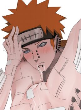 Rule 34 | 1boy, 1girl, absurdres, amegakure symbol, cunnilingus, drizzle 13, forehead protector, hand on another's hip, headband, highres, konan (naruto), naruto (series), naruto shippuuden, oral, orange hair, pain (naruto), pain (tendo), pov, pov crotch, pussy, rinnegan, source request, spiked hair, tagme, yahiko (naruto)