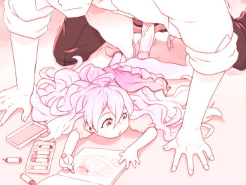 1boy 1girl age_difference amaama_to_inazuma buttjob erection father_and_daughter imminent_penetration incest inuzuka_kouhei inuzuka_tsumugi loli long_hair lying on_stomach penis rape size_difference teruki_kuma uncensored underwear veins veiny_penis very_long_hair