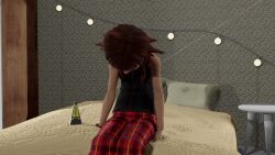 10s 1girl 3d animated arm_support ass ass_shake bed bedroom bent_over black_shoes bracelet breasts brown_hair chair disney door female_focus green_eyes head_down hypnosis indoors interior jewelry kingdom_hearts kingdom_hearts_358/2_days kingdom_hearts_iii lights long_hair medium_hair metronome mind_control olette on_bed open_mouth orange_trim pendulum pillow plaid_clothes plaid_shorts plant pocket_watch red_shorts rolling_eyes room shoes shorts sidelocks sitting sitting_on_object sleeveless small_breasts solo source_filmmaker_(medium) square_enix standing swaying swinging table video vynil watch watching