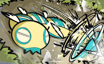 Rule 34 | animal focus, closed mouth, commentary, commission, drill, dudunsparce, dudunsparce (three-segment), english commentary, full body, hyper drill (pokemon), ishmam, motion blur, multiple wings, nintendo, no humans, pokemon, pokemon (creature), pokemon focus, pokemon move, procreate (medium), solo, underground, wings