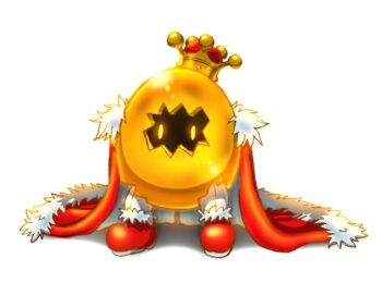 1other artist_request boots cape crown digimon digimon_(creature) digitamamon egg expressionless full_body glowing glowing_eyes looking_at_viewer pants simple_background what