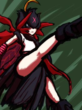 Rule 34 | 1girl, bancholilimon, banchou, bandages, black flower, coat, coat on shoulders, delinquent, digimon, flower, scar