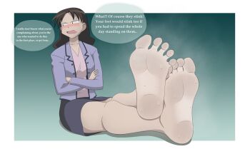 alternate_version azumanga_daiou feet foot_focus highres soles smelly_feet sweaty_feet tanizaki_yukari toes