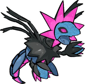 black_sclera colored_sclera commentary_request fangs full_body iron_jugulis kawaanago lowres nintendo non-humanoid_robot open_mouth pink_eyes pixel_eyes pokemon pokemon_(creature) pokemon_focus robot robot_dragon skin_fangs solo transparent_background wings