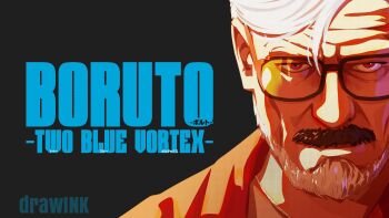 1boy artist_name beard boruto:_naruto_next_generations boruto:_two_blue_vortex breaking_bad commentary copyright_name drawink english_commentary facial_hair glasses highres male_focus mature_male naruto_(series) parody portrait sanzu_amado solo