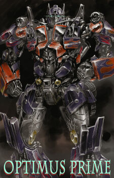 autobot blue_eyes cowboy_shot glowing glowing_eyes highres humanoid_robot machine mask mecha mouth_mask optimus_prime robot science_fiction transformers transformers:_dark_of_the_moon transformers_(live_action) wheel yasukuni_kazumasa