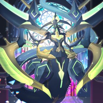 Rule 34 | 1other, claws, commentary request, dragon, dragon horns, dragon tail, dragon wings, duel monster, facial mark, glowing, glowing eyes, highres, horns, no humans, open hand, open mouth, red eyes, solo, supreme king z-arc, tail, watermark, wings, yanagimachi, yu-gi-oh!, yu-gi-oh! arc-v