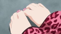 1girl animated barefoot feet foot_focus highres kitagawa_marin nail_polish solo sono_bisque_doll_wa_koi_wo_suru tagme toenail_polish toenails toes video wiggling_toes