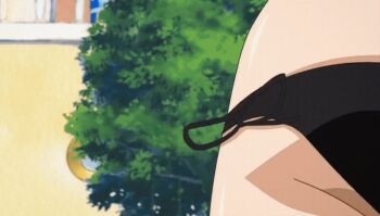 10s 1girl 2016 animated animated_gif anime_screenshot ass ball bikini bikini_bottom_only black_bikini black_hair bouncing_breasts bracelet breasts butt_crack cleavage floral_print huge_breasts jewelry large_breasts long_hair navel nico_robin one_piece one_piece_special:_episode_0 playing_sports shirt side-tie_bikini_bottom swimsuit tagme tied_shirt underboob volleyball_(object) volleyball_(sport)