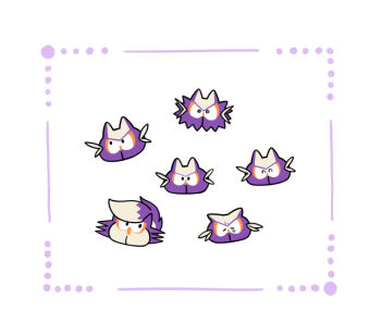 Rule 34 | bird p sknp, closed eyes, commentary request, cropped head, evolutionary line, gen 4 pokemon, multiple expressions, nintendo, no humans, pokemon, pokemon (creature), pokemon focus, simple background, single tear, skuntank, stunky, white background