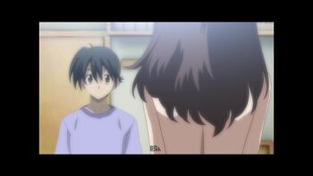 1boy 1girl animated ass bedroom black_hair bookcase breasts breasts_out brown_hair clothed_male_nude_female computer desk itou_makoto_(school_days) long_hair murayama_noan netorare nipples nude penis pubic_hair pussy school_days sex shiny_days straddling straight_hair summer_days tagme video