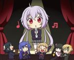 10s akatsuki_kirika animated black_hair blue_eyes blue_hair brown_hair closed_eyes gloves green_eyes hair_ornament hairclip kazanari_tsubasa kohinata_miku long_hair long_sleeves microphone multiple_girls necktie open_mouth pink_eyes purple_hair ribbon school_uniform scrunchie senki_zesshou_symphogear side_ponytail skirt sweater tachibana_hibiki_(symphogear) tagme thighhighs tsukuyomi_shirabe turtleneck turtleneck_sweater twintails video video yukine_chris