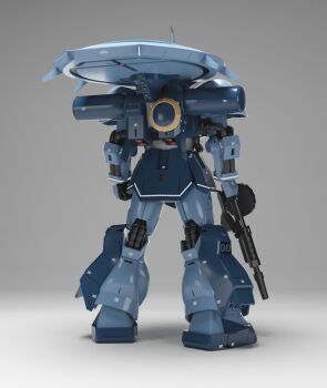 3d back cable commentary_request ewac_zack gassan_(7nan8ku) grey_background gun gundam gundam_zz highres holding holding_weapon machine_gun machinery mecha mecha_focus mobile_suit neo_zeon no_humans original radio_antenna radome realistic redesign robot science_fiction shadow thrusters weapon