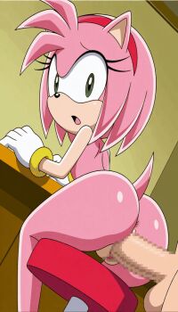 1girl amy_rose animated green_eyes loli nude penis pussy sex sonic_(series)