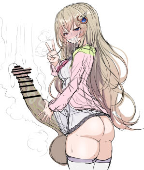 1futa 9-nine- absurdres aftersex ass bar_censor blue_eyes blush bow bowtie brown_hair cardigan censored commentary_request futanari hair_ornament hakusen_academy_school_uniform hand_on_own_penis highres huge_penis kujou_miyako large_testicles long_hair looking_at_viewer nasuta5mamma open_cardigan open_clothes penis pink_cardigan red_bow red_bowtie school_uniform sharp_teeth sidelocks sketch smile solo teeth testicles thighhighs thighs v veins veiny_penis white_background