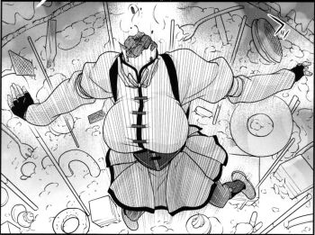 1girl boots breast_focus breasts cake corset curvy decapitation donut falling female_focus fingerless_gloves food fork full_body gloves guro headless large_breasts magical_girl mahou_shoujo_madoka_magica mami_mogu_mogu miyashiro_sousuke neck non-web_source ribbon skirt thighhighs tomoe_mami tomoe_mami_(magical_girl) vore